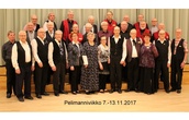 Pelimannien yhteiskuva Lehmirannassa 12.11.2017. Kuva Sinikka Koskinen